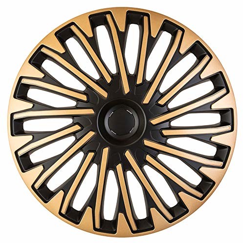 AUTO-STYLE Zestaw kołpaków Soho 35 cm czarny/złoty PP 5414GB
