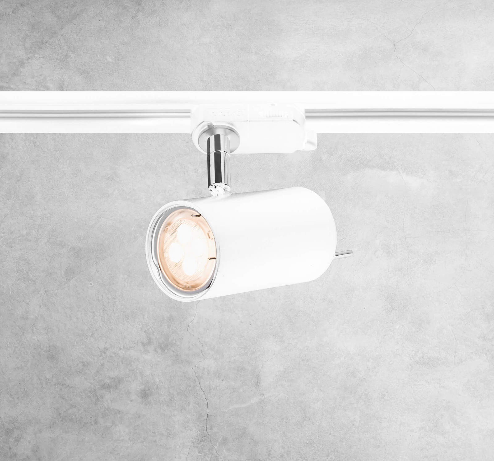 Shilo Reflektorowa LAMPA sufitowa FUSSA 6634 metalowa OPRAWA regulowana do systemu szynowego 3-fazowego biała __code-69448