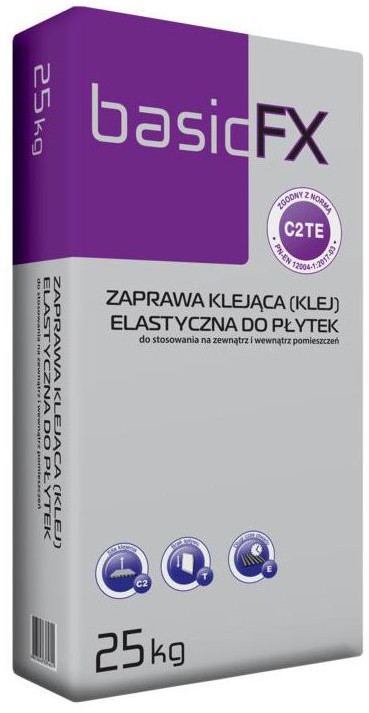 BASIC FX Elastyczny klej do płytek ściennych C2TE 25 kg BASIC FX