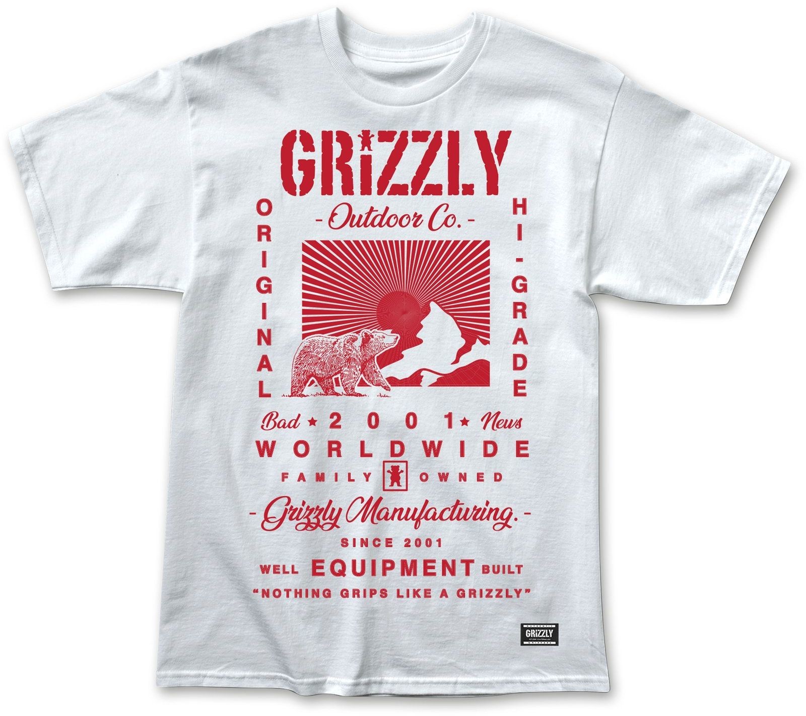 Grizzly t-shirt TAGLINE TEE White