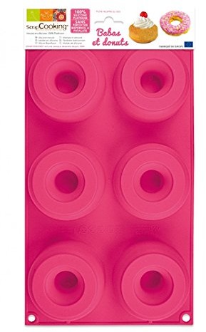 Unbekannt ScrapCooking 3101, i, donuty forma do pieczenia silikon Rosa 33 x 17,5 x 3 cm 3101