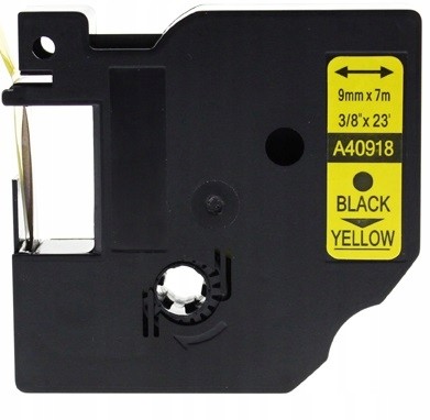 D1 Taśma do Dymo 40918 żółta/czarny 9mm 7m