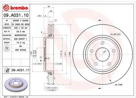 BREMBO 09.A031.11