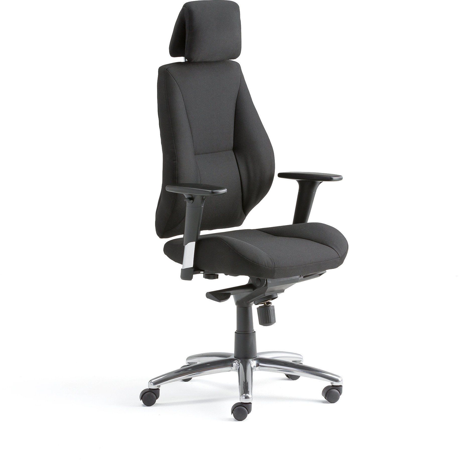 AJ Stirling krzesło biurowe z wysokim oparciem czarna tkanina 121771