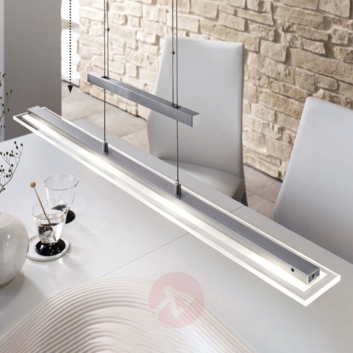 Fischer&Honsel HONSEL Lampa wisząca LED Tenso + ściemniacz 88cm