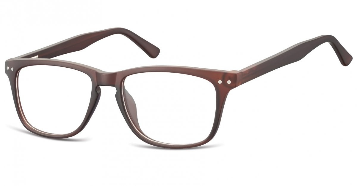Sunoptic Oprawki korekcyjne Nerdy zerówki CP136C ciemnobrązowe CP136C