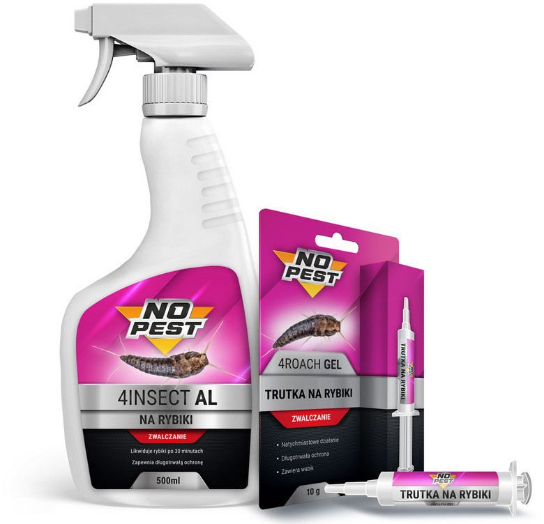 NO-PEST Skuteczne środki na rybiki NO PEST. Żel na rybiki i spray na rybiki, srebrzyki.