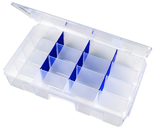 FLAMBEAU 7004r Tuff zaopatrzone Double Deep storage box, 4 Fixed Compartments, 9 zerust Dividers 7004R