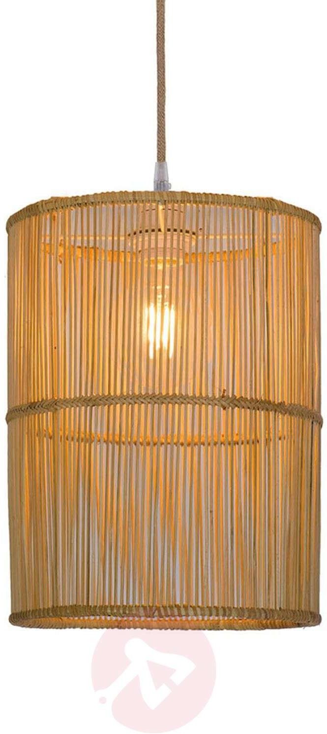 Viokef Lampa wisząca Anteo z ratanu, cylindryczna
