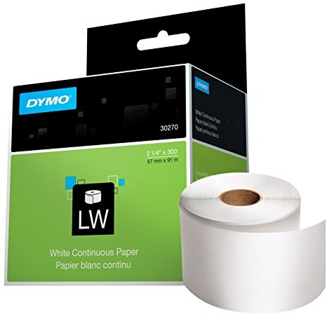 Dymo Thermal Receipt Paper Roll, 2 1/2 X 300, White 30270