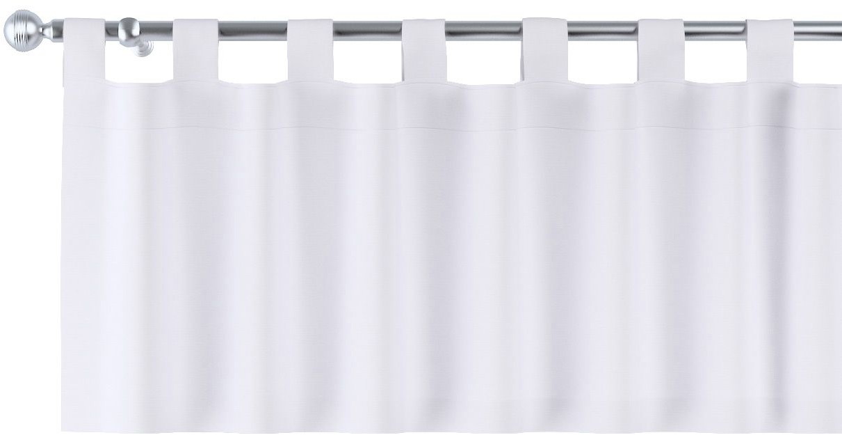 Dekoria Lambrekin na szelkach White biały) 130 × 40 cm Cotton Panama 1356-702-34