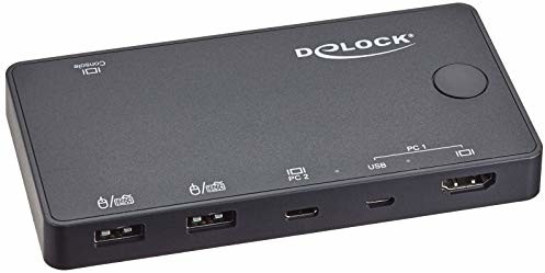 Delock HDMI/USB-C KVM Switch 4K 60 Hz z USB 2.0