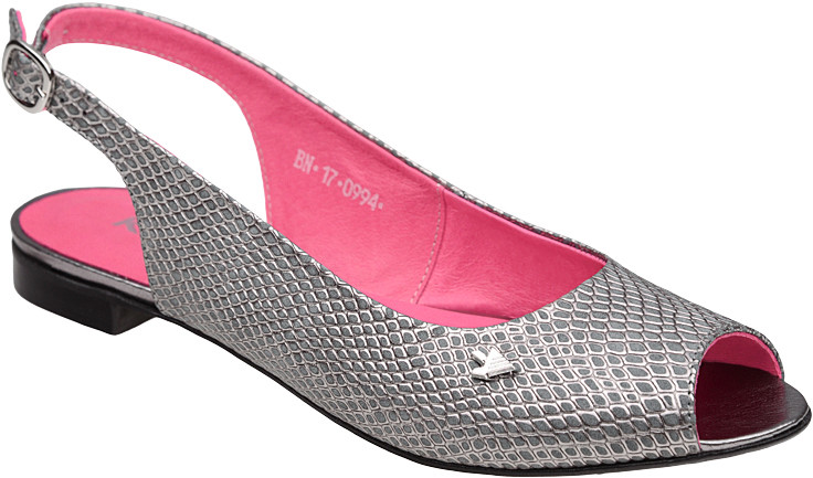 Karino Sandały damskie 0994/164 Srebrne Peep Toe 27408