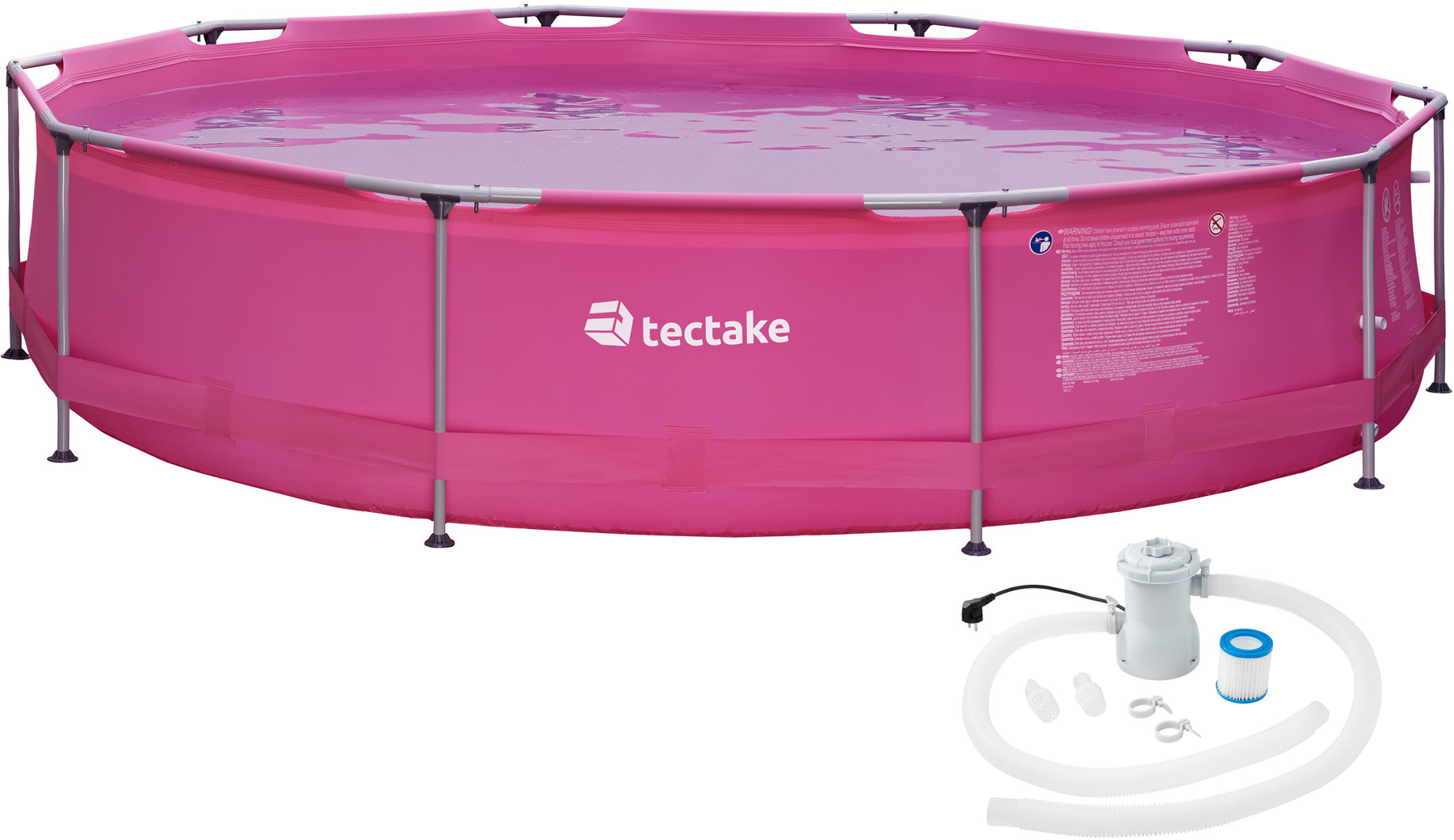 tectake Basen okrągły z pompą -  360 x 76 cm 403824