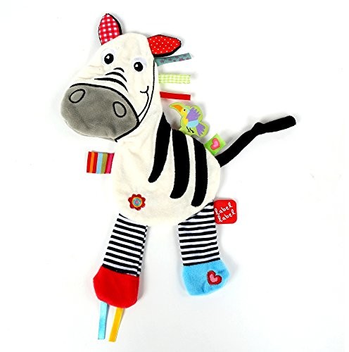 Vital Innovations LL-fr14051 Label-LABEL zwierzę zebra, do przytulania Biały