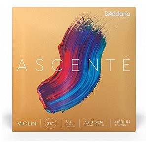 D'Addario Zestaw strun do skrzypiec D'Addario Ascenté, 1/2, średnie napięcie A310 1/2M