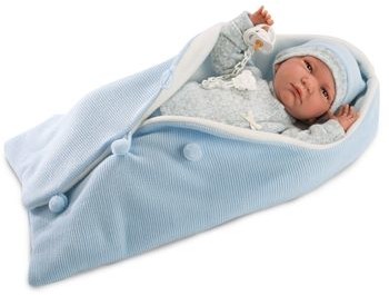Llorens Lalka Llorens noworodek Lalo w niebieskim beciku 42cm 8426265740475