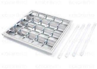 KOLORENO Zestaw 1X Oprawa Rastrowa Podtynkowa 4X60Cm + 4X Świetlówka Led 9W 6000K KPL-RASTR_4X60P-BZ