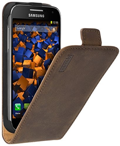 mumbi Premium Flip Skórzany pokrowiec na Samsung Galaxy S4 Mini Brązowy 21442-Samsung Galaxy S4 mini