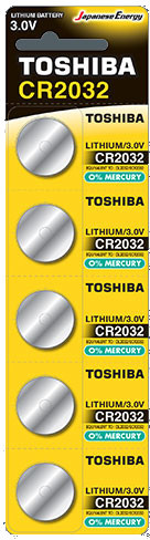 Toshiba Baterie alkaliczne litowe CR2032 CR2032 PW BP-5 Li