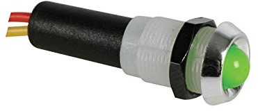 Velleman 124003 LED Signal światła chrom, 12 VDC, ABS, zielony 124003