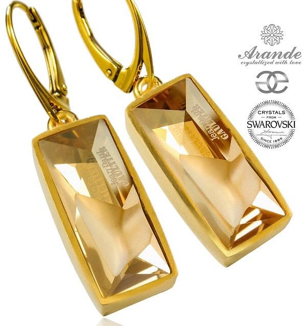 Swarovski NOWE kolczyki GOLDEN JEAN PAUL GAULTIER Złote Srebro