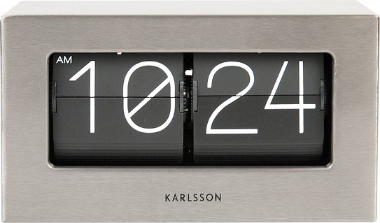 Karlsson Zegar Boxed Flip stalowy 21 cm KA5620ST
