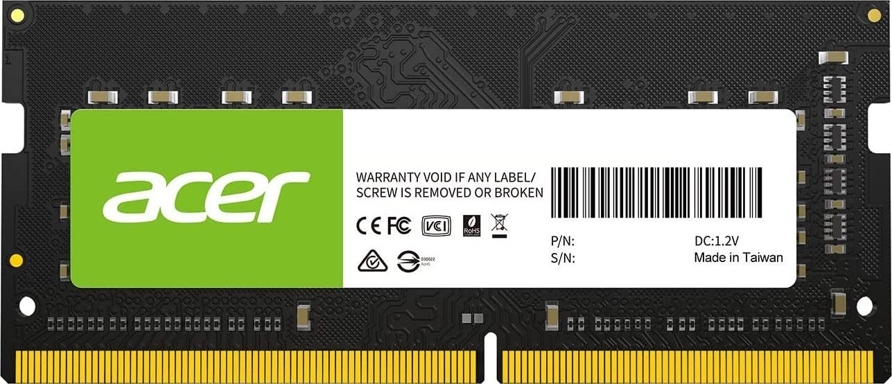 Acer Pamięć do laptopa Acer SD100 SODIMM DDR4 8 GB 3200 MHz CL22 BL.9BWWA.206 BL.9BWWA.206