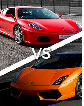 Jazda Lamborghini Gallardo vs Ferrari F430  wiele lokalizacji P0007376