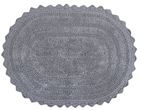 DII oceanique można prać w pralce, 100% tkany bawełna okrągły dywanik łazienkowy miękkie i chłonne, blisko Vanity, wannie lub pod prysznic, 71,1 cm Dia, Mauve CAMZ37163