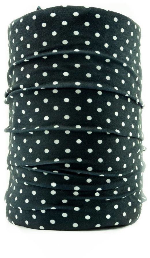 Dr. Bacty Bandana codzienna tuba Dr.Bacty - polka dots black DRH-POLKADOTSBLACK