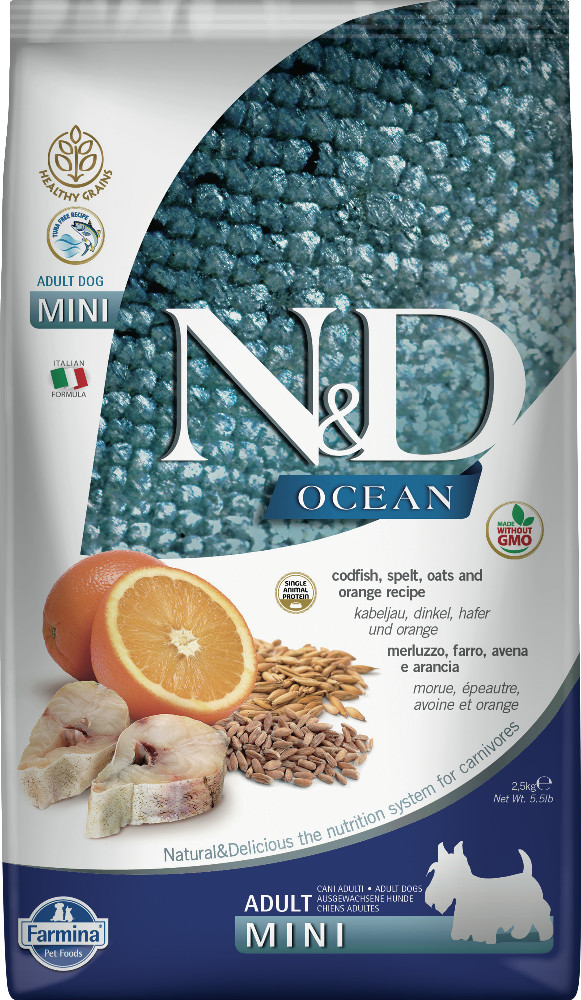 Farmina Ocean Adult Mini Codfish&Spelt&Orange 7 kg