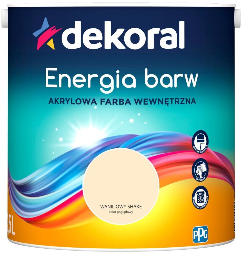 Dekoral Farba wewnętrzna ENERGIA BARW 2.5 l Waniliowy Shake