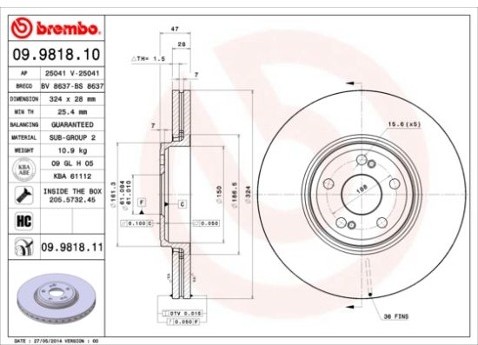 BREMBO 09.9818.11