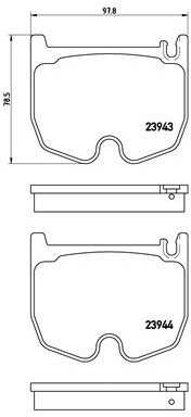 BREMBO Zestaw klocków hamulcowych, hamulce tarczowe P 50 062