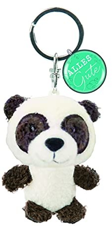 NICI NICI 47536 brelok do kluczy 7 cm Gute  talizman, zawieszka panda na smycz na klucze, pęk kluczy i łańcuszek na klucze, biały/czarny 47536