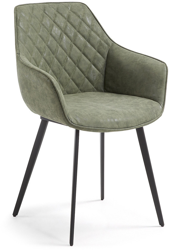 Green AMINY La Forma Fotel Metal Black Pu Dark Cc0253ue19 87,0x60,0x56,0/Fotel