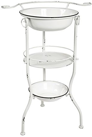 Haku-Möbel HAKU meble 28361 umywalka, metalowy, biały antyczny, 40 x 56 x 85 cm 28361