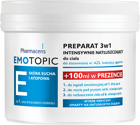 Pharmaceris EMOTOPIC Preparat 3 w 1 Intensywnie natłuszczający do ciała ,500 ml 9086618