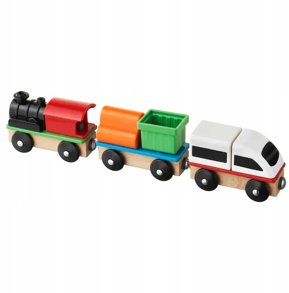 IKEA Lillabo Kolejka + Wagony 3 elem.