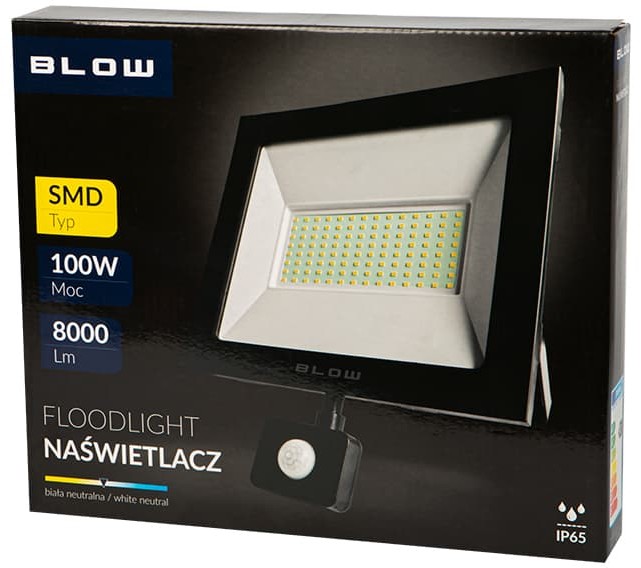 Lampa halogen LED/PIR SMD 100W św.b.neu 71-563#