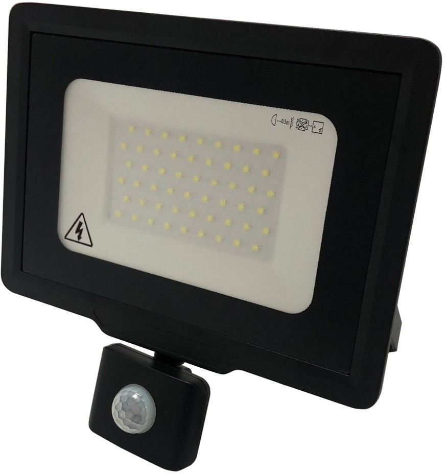 KOBI Oprawa LED MHC z czujnikiem 50W CZARNA barwa CIEPŁOBIAŁA LED2B KFLNLC50CBCZ