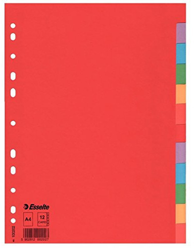 Esselte Przekładki kartonowe kolor 12k. 100202