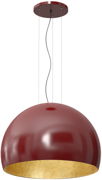 Luminex lampa wisząca 3/4 Bool 1 E27 burgund/złota 80cm 1690