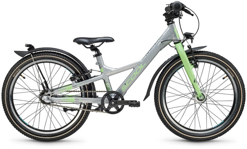 s'cool s'cool XXlite SL Alloy 20 3-S FW Dzieci, srebrny/zielony 20