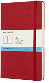 Moleskine 8058341715420 notesy  klasyczny kolekcja Large/A5; siatka punktów; Hard Cover; szkarłatna czerwień QP066F2