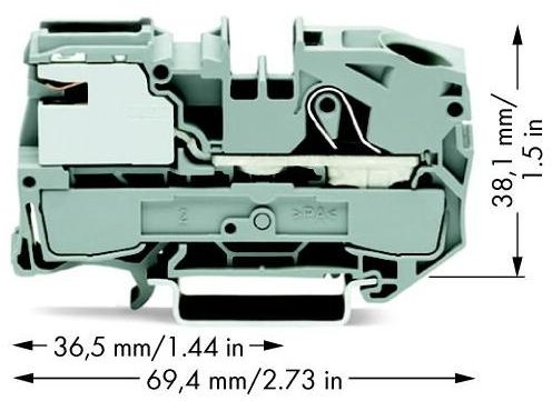 WAGO Zacisk potencjałowy WAGO 12 mm Sprężynowe szary 2016-7111 25 szt 2016-7111