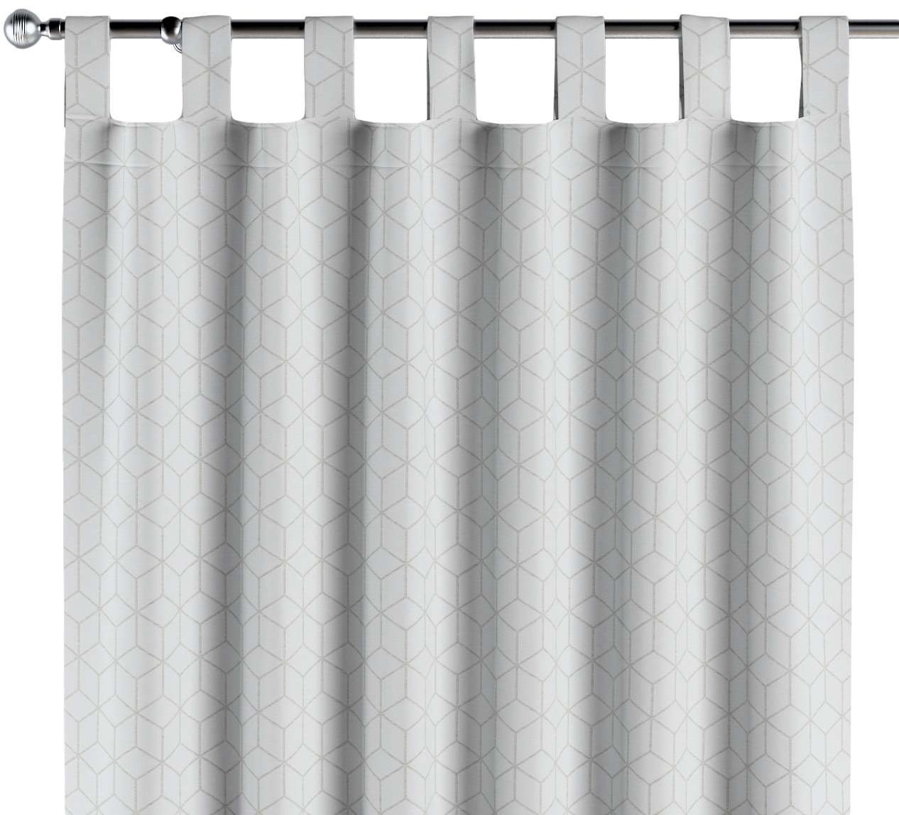 Dekoria pl pl Zasłona na szelkach 1 szt. wzór sześcianów na białym tle 1szt 130 × 260 cm Sunny 310-143-51