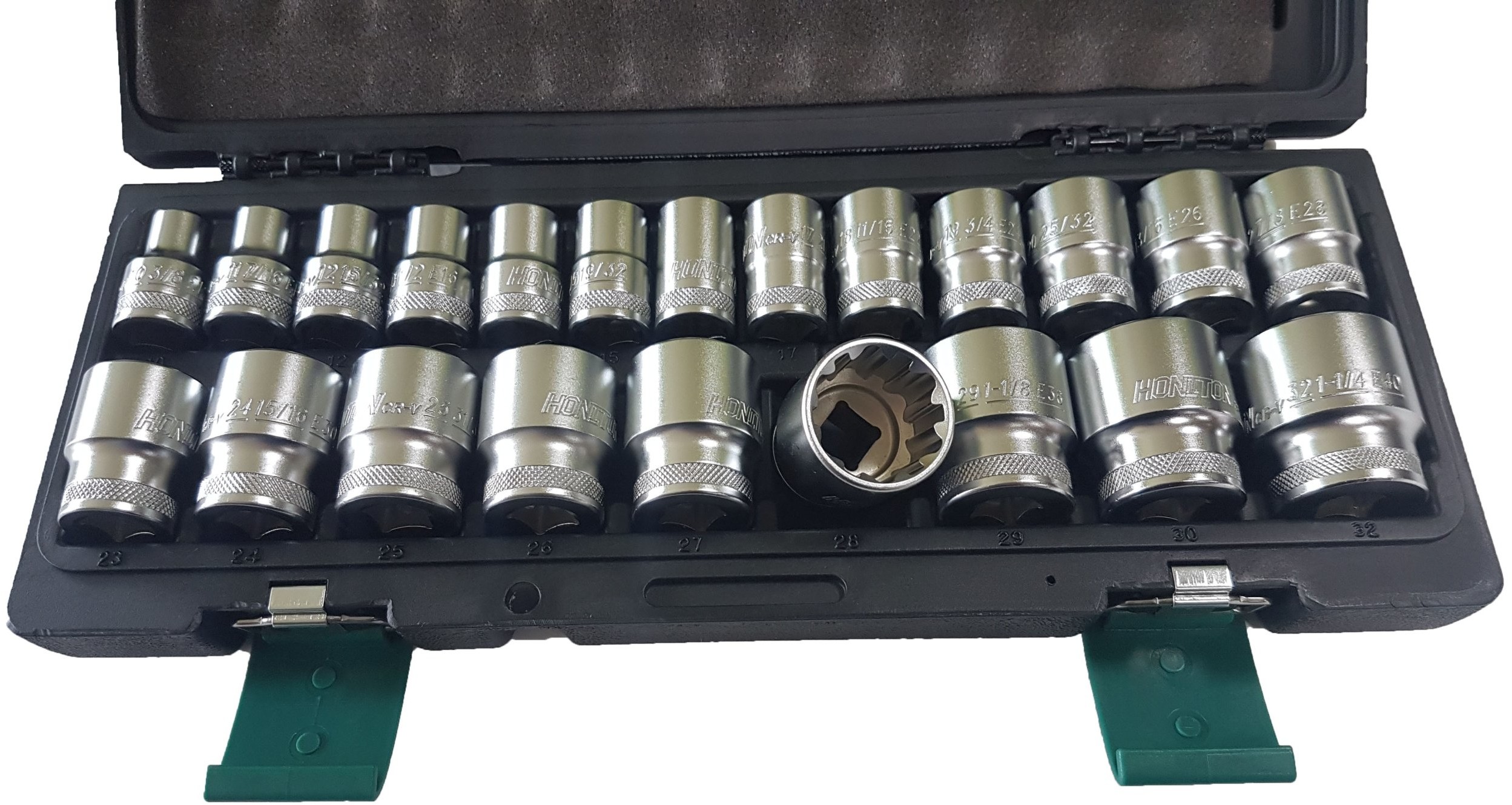 Honiton Komplet Nasadek Nasadka 1/2 Spline 22 Szt