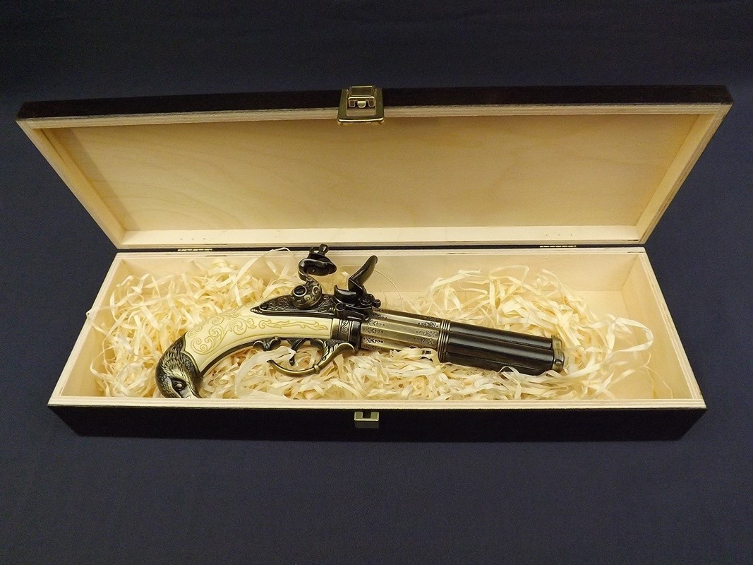 Denix SA REPLIKA TRZY LUFOWY PISTOLET FRANCUSKI W PUDEŁKU MODEL 5306+P02 5306+P02